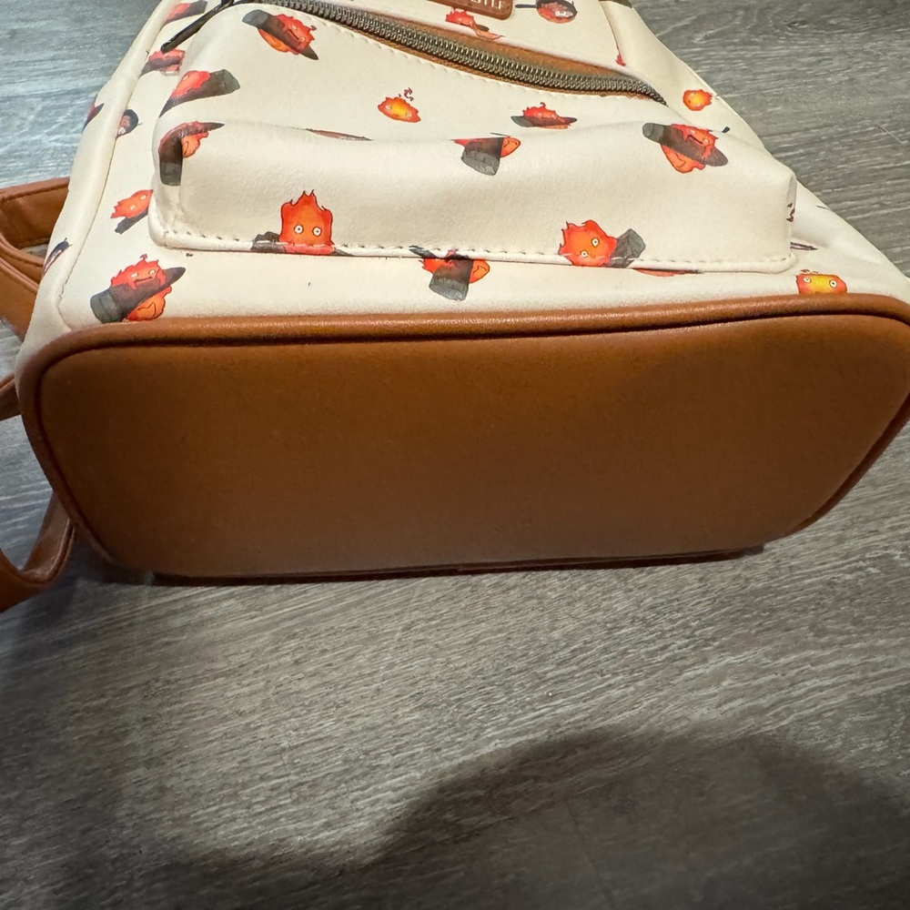 NWT Loungefly Studio Ghibli Howl's Moving Castle Calcifer Mini Backpack OOP - Picture 2 of 12